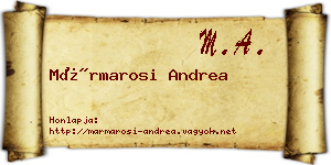 Mármarosi Andrea névjegykártya