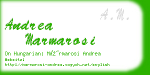 andrea marmarosi business card